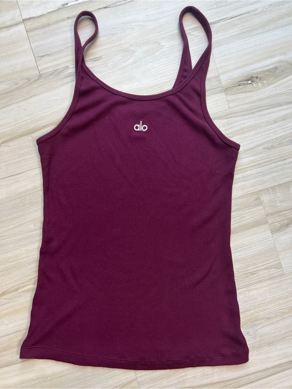 All Yoga Ribbed Prosper Tank | Burgundy | Size Medium